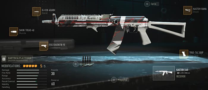 KASTOV 545 WEAPON LOADOUT BUILD COD MW2